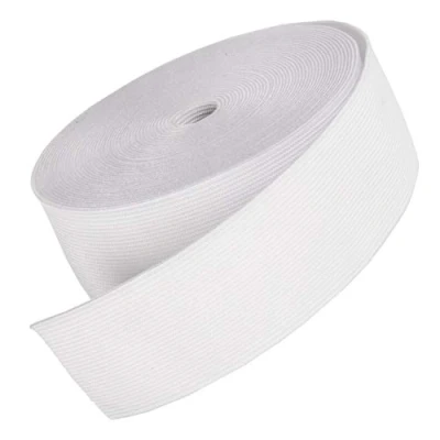 Afbeelding van The Bead Shop Platte elastiekjes Stretch Band Naaien Elastiek Taillebanden, Naaien, Pruik maken 6 meter (Wit, 50mm)