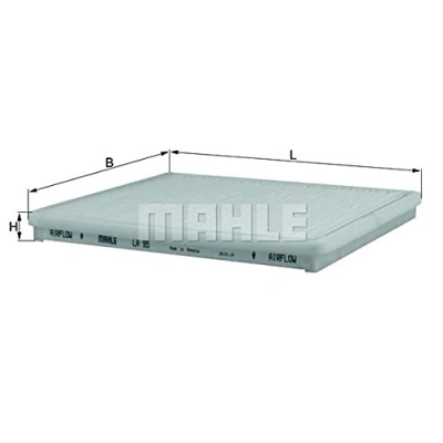 Afbeelding van MAHLE ORIGINAL LA 95 Interieurfilter Stoffilter 221,0 192 20,5 SUZUKI: Jimny Off Road, Open Road Vehicle