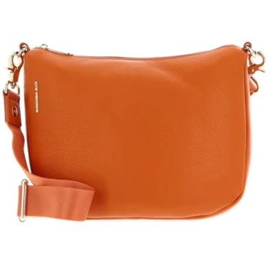 Afbeelding van MANDARINA DUCK Leren Schoudertas Mellow Leather Hobo Bag Marmalade Oranje