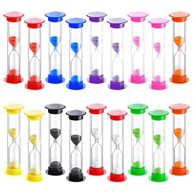 Afbeelding van HOSTK zandloper, 2 minuten, tandenborstel, timer van zandglas, voor kinderen, klaslokaal, spel thuis, keuken, kantoor, 9 kleuren