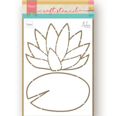 Afbeelding van Marianne D Craft Stencil Waterlelie by Marleen PS8072 149x210mm