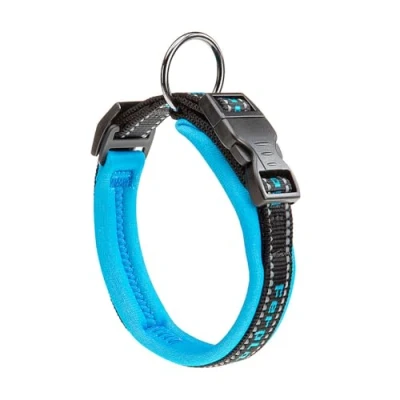 Afbeelding van Ferplast Sport Dog Halsband Nylon Zachte voering Blauw Breedte 15 mm Nekomtrek 25 35 cm (GELIEVE ALVORENS BESTELLEN OPMETEN)