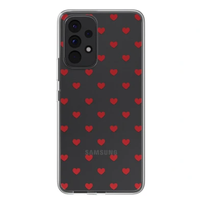 Afbeelding van imoshion hoesje Geschikt voor Samsung Galaxy A53 Siliconen Design Meerkleurig / Red Hearts
