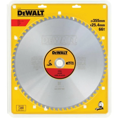 Afbeelding van DeWALT Cirkelzaagblad voor Staal Ø 355mm Asgat 25,4mm 66T DT1926 QZ