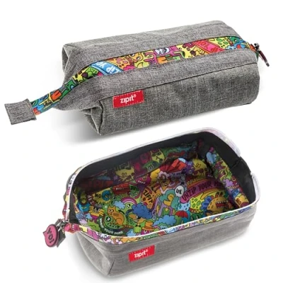 Image de ZIPIT Trousse à crayons, gris, Lenny Grau, Gris