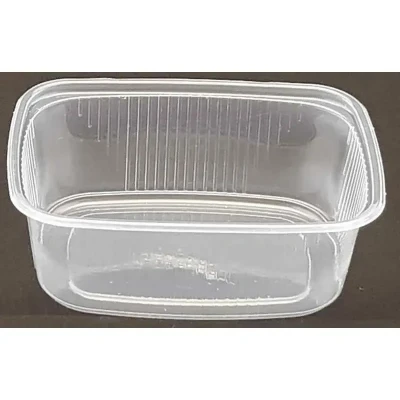 Afbeelding van Rechthoekige Bakjes 108mm 150cc 108 Serie Geribbeld Rechthoek PP Transparant x 82 35mm