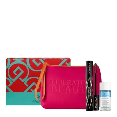 Afbeelding van Collistar make upset voor dames, mascara, onberispelijk, zwart, 14 ml + bifasische up remover 35 ml, tas, cadeauset ogen, volume, lengte en definitie