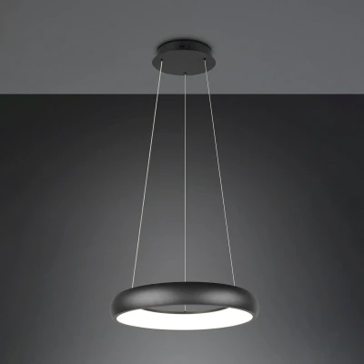 Afbeelding van Cardona hanglamp, Ø 46,5 cm, zwart, CCT, metaal