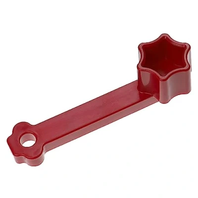 Image de vhbw Démouleur de pâte compatible avec Vorwerk Thermomix TM5, TM6 robot cuisine Ustensile en forme fleur, plastique, rouge