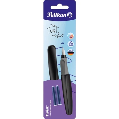 Afbeelding van Pelikan Twist Vulpen, Op Blister, Zwart Vulpen