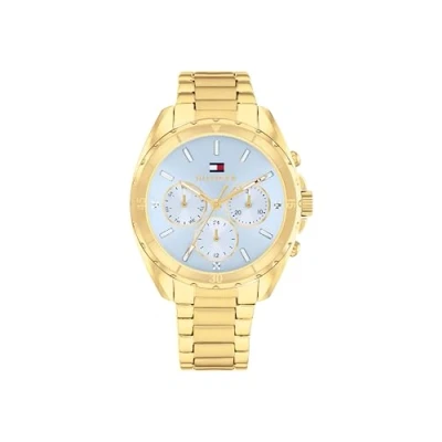Afbeelding van Tommy Hilfiger Mellie Horloge goldcoloured/blue, Dames, Maat: One Size, Gold coloured/blue