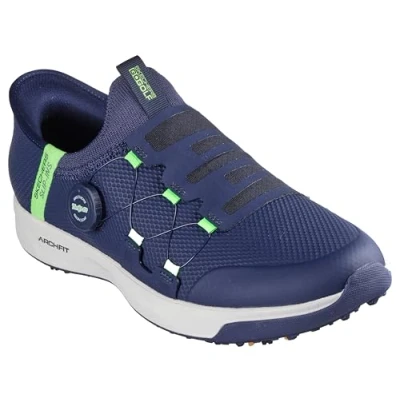 Afbeelding van Skechers Hands free slip ins go golf elite vortex sneaker heren, Synthetisch textiel in marineblauw