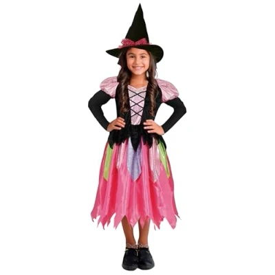 Afbeelding van Fiestas Guirca Jurk shiny witch 10 12 jaar Halloween kostuum voor kinderen meisjes
