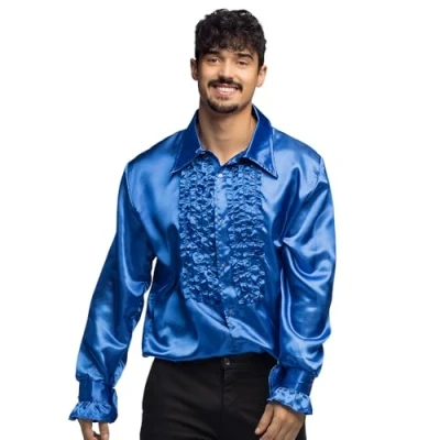 Afbeelding van Boland Party shirt koningsblauw (XL) Volwassenen Danser/danseres 80&#039;s &amp; 90&#039;s Disco