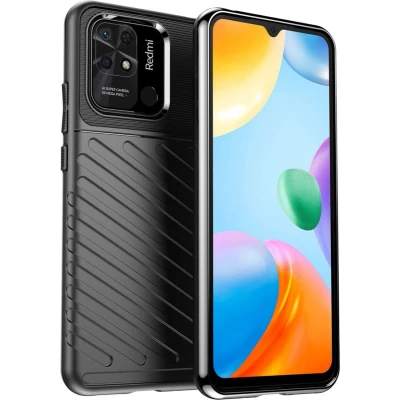 Afbeelding van iMoshion Hoesje Geschikt voor Xiaomi Redmi 10C Siliconen Thunder Backcover Zwart