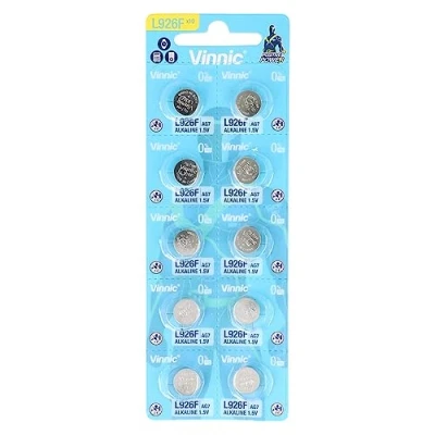 Afbeelding van Pak van 10 alkalinebatterijen AG7, SR927SW, G7, LR57, LR927, SR57 knoopcel