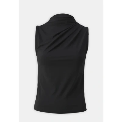 Afbeelding van Pieces Pcmadison Draped Top, Dames, Maat: XS, Black
