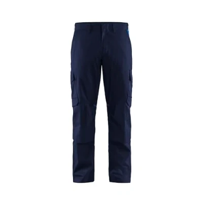 Afbeelding van Blaklader Industrie werkbroek stretch met kniezakken 1448 1832 Marineblauw/Korenblauw C154