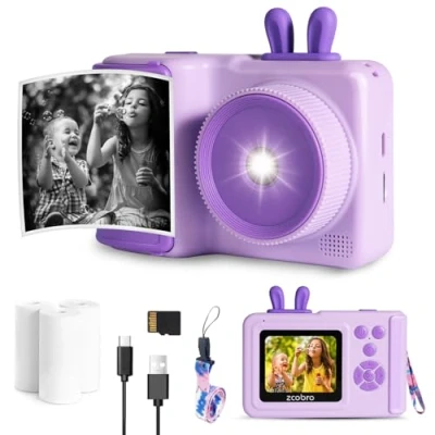Afbeelding van KC5 Instant Printcamera voor kinderen, paars