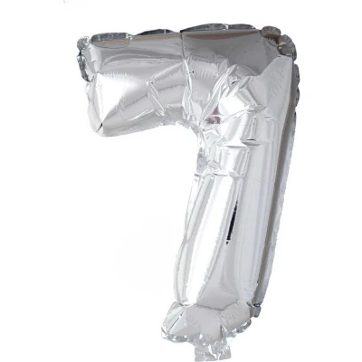 Afbeelding van Ballon folie 7 zilver 40cm