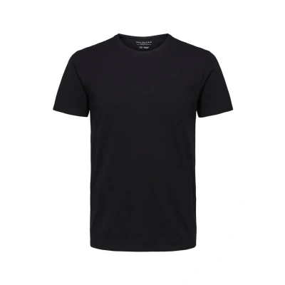 Afbeelding van Selected Homme Tshirt basic, Heren, Maat: Small, Black