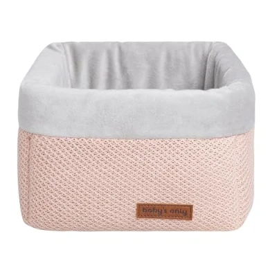 Afbeelding van Baby&#039;s Only Gebreide commodemandje Opbergmandje Commode organizer Babykamer accessoires Classic Blush