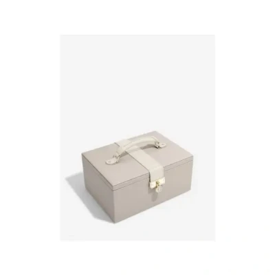 Afbeelding van STACKERS TAUPE Luxe juwelendoos juwelenkistje sieradendoos spiegel
