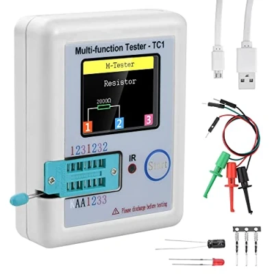 Afbeelding van DollaTek 1.8inch Kleurrijke Display Pocket Multifunctionele TFT Achtergrondverlichting Transistor LCR TC1 Tester voor Diode Triode Condensator Weerstand LW21