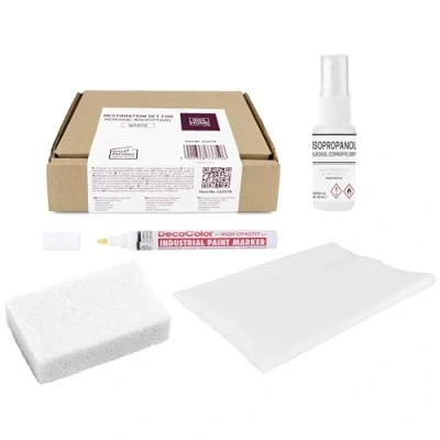 Afbeelding van LEVIATAN Herstelset met grafsteeninscripties, restauratieset voor inscripties, reparatie van grafstenen, witte oliemarkering