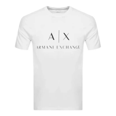 Afbeelding van Armani Exchange heren T shirt met logo in de kleur Wit, maat: XXL