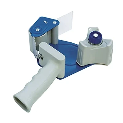 Afbeelding van DONAU Set van 2 grijs/blauwe verpakkingstape dispensers, type / metaaltype metalen materiaal kleur: grijs/blauw/maat