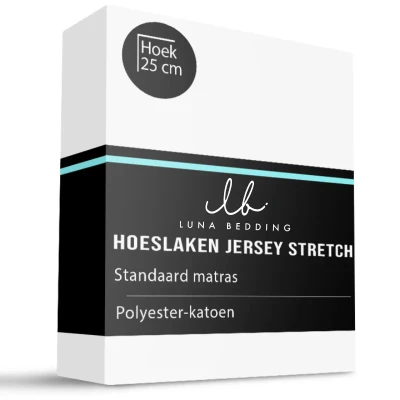 Afbeelding van Hoeslaken Katoen , Jersey 80/90x200 cm Licht Grijs Zwart Wit Taupe Creme Antraciet Luna Bedding Geschikt Voor Matrassen Tot