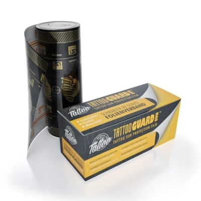 Afbeelding van Believa Tattoo Sun Protection folie, uv bescherming, zwart, ademend, waterdicht en flexibel, rol van 10 m x 15 cm