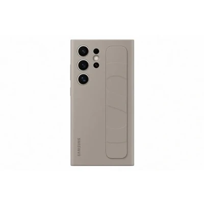 Afbeelding van Samsung Standing Siliconen Back Cover Beige Galaxy S24 Ultra