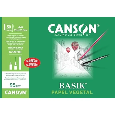 Afbeelding van Tekenblok Canson Plantaardig papier Transparant