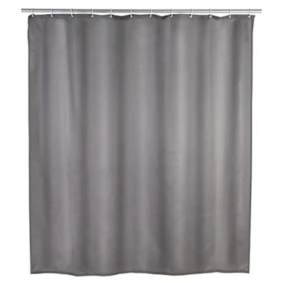 Afbeelding van WENKO Anti schimmel douchegordijn uni grijs 180x200cm polyester