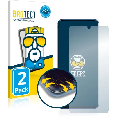 Afbeelding van BROTECT Screenprotector voor ZTE Axon 10 Pro Folie Beschermfolie transparant volledig dekking (2 Stuks)