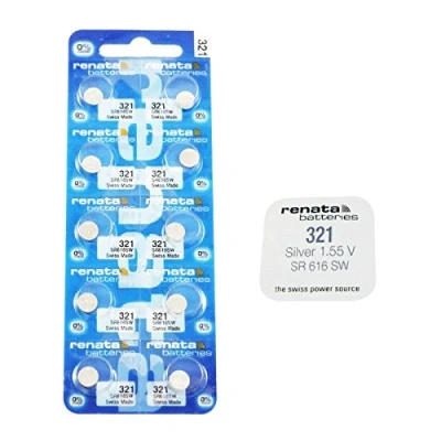 Afbeelding van Renata 321 10 stuks horlogebatterijen, zilver, armband, zilver., Armband