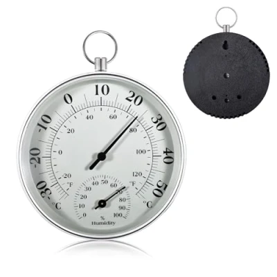 Afbeelding van mizikuu Binnen en buitenthermometer, 10 cm, analoog, geschikt voor huizen, kassen, tuinen