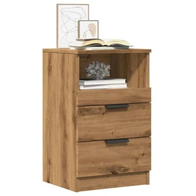 Image de vidaXL Table de chevet chêne artisanal 40x36x65 cm bois d&#039;ingénierie856846