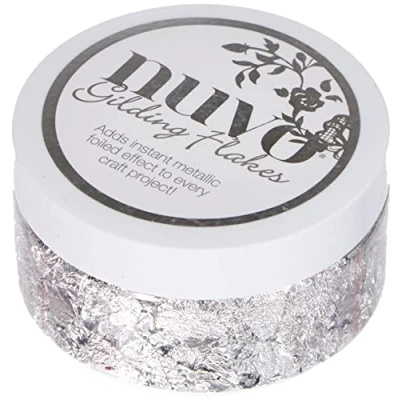 Afbeelding van Tonic Studios 851n Nuvo vlok metallic poeder Silver Bullion 9 x 5 cm 200 ml