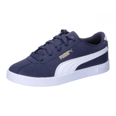 Afbeelding van Puma CLUB II Unisex Sneakers laag voor kinderen, Maat: 29, Navy/white/gold Imitatieleer/ textiel