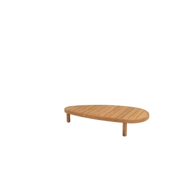 Afbeelding van Finn lounge tuintafel 125x63x25 cm teak pebble shaped 4 Seasons Outdoor