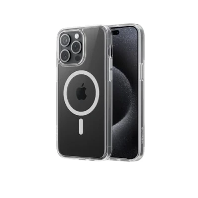 Afbeelding van Anker MagGo transparante magnetische beschermhoes voor iPhone 15 Pro Max, ultradunne en duurzame beschermhoes, compatibel met MagSafe, hoes, exclusief ontworpen Max