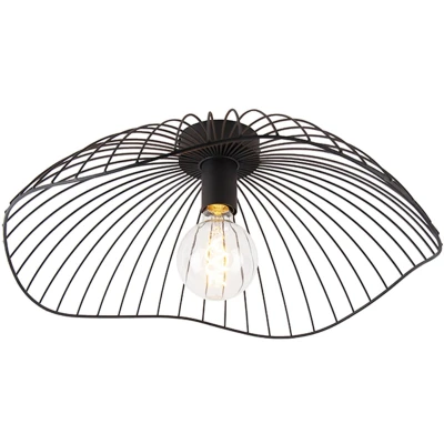Afbeelding van QAZQA Design plafondlamp zwart 50 cm Pua