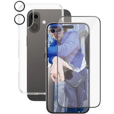 Afbeelding van PanzerGlass CARE by ® Panzerglas 3 in 1 Protection Backcover Apple iPhone 16 Plus Transparant Stootbestendig