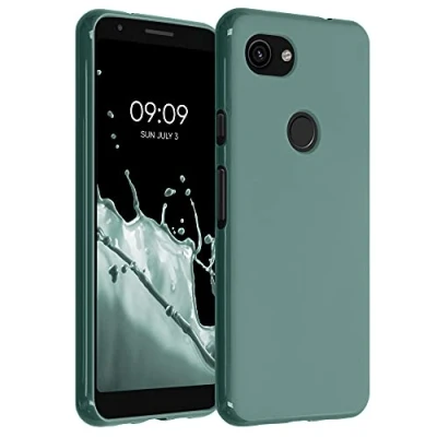 Afbeelding van kwmobile telefoonhoesje geschikt voor Google Pixel 3a Hoesje smartphone Back cover in blauwgroen