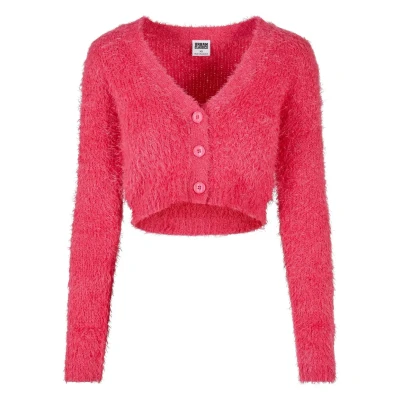 Afbeelding van Urban Classics Cropped Vest, Dames, Maat: Large, Hibiskus pink