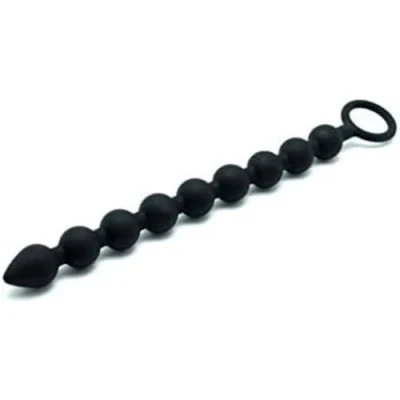 Afbeelding van Rimba Latex Play Anaalkogels siliconen 32 cm zwart