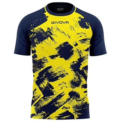 Afbeelding van Sports T shirt Givova Art Interlock Fluo Yell Blue Xl